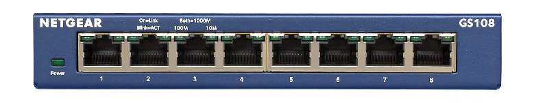 Netgear ProSAFE GS108, Unmanaged 8 Port Ethernet Switch Type